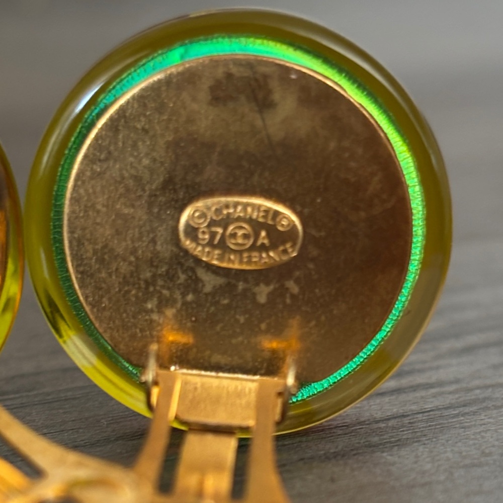 CHANEL Iridescent Icon Button Earrings - Picture 8 of 13